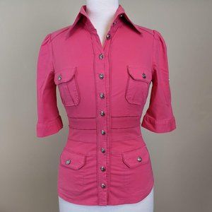 Bebe Hot Pink Blouse